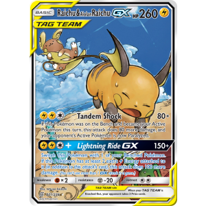 Rare Ultra Raichu & Alolan Raichu-GX 221/236 Pokemon TCG Sun & Moon Unified Minds