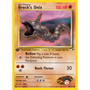 Brock's Onix 69/132 Pokemon TCG Gym Gym Heroes