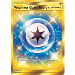 Rare Secret Weakness Guard Energy 258/236 Pokemon TCG Sun & Moon Unified Minds