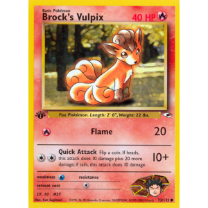 Brock's Vulpix 73/132 Pokemon TCG Gym Gym Heroes