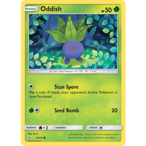 Oddish 5/214 Pokemon TCG Sun & Moon Unbroken Bonds