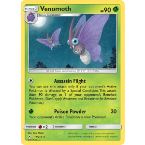 Venomoth 11/214 Pokemon TCG Sun & Moon Unbroken Bonds