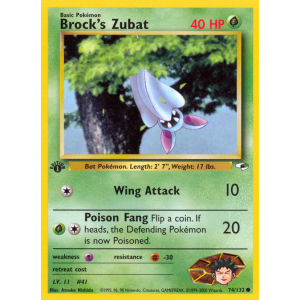 Brock's Zubat 74/132 Pokemon TCG Gym Gym Heroes