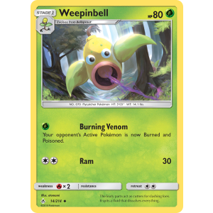 Weepinbell 14/214 Pokemon TCG Sun & Moon Unbroken Bonds