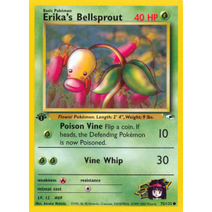 Erika's Bellsprout 75/132 Pokemon TCG Gym Gym Heroes