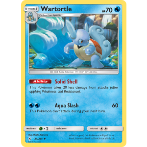 Wartortle 34/214 Pokemon TCG Sun & Moon Unbroken Bonds