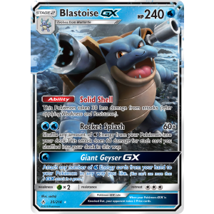 Rare Holo GX Blastoise-GX 35/214 Pokemon TCG Sun & Moon Unbroken Bonds