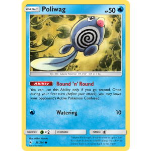 Poliwag 36/214 Pokemon TCG Sun & Moon Unbroken Bonds