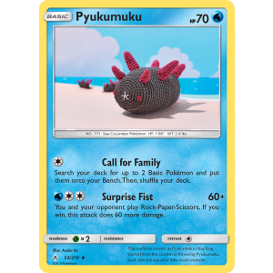 Pyukumuku 53/214 Pokemon TCG Sun & Moon Unbroken Bonds