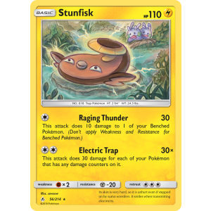 Stunfisk 56/214 Pokemon TCG Sun & Moon Unbroken Bonds