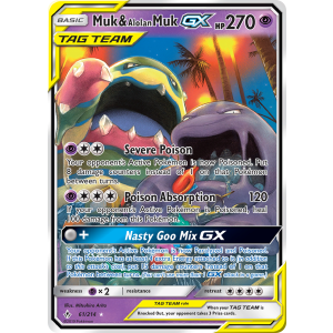 Rare Holo GX Muk & Alolan Muk-GX 61/214 Pokemon TCG Sun & Moon Unbroken Bonds