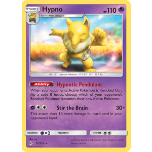 Hypno 72/214 Pokemon TCG Sun & Moon Unbroken Bonds