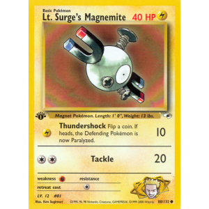 Lt. Surge's Magnemite 80/132 Pokemon TCG Gym Gym Heroes