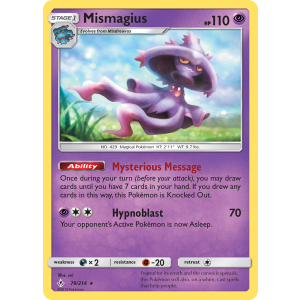 Mismagius 78/214 Pokemon TCG Sun & Moon Unbroken Bonds