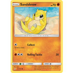 Sandshrew 83/214 Pokemon TCG Sun & Moon Unbroken Bonds