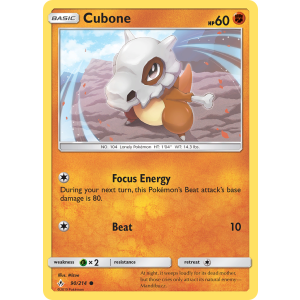 Cubone 90/214 Pokemon TCG Sun & Moon Unbroken Bonds