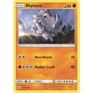 Rhyhorn 93/214 Pokemon TCG Sun & Moon Unbroken Bonds