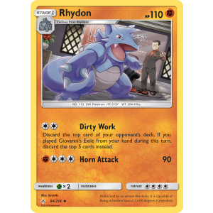 Rhydon 94/214 Pokemon TCG Sun & Moon Unbroken Bonds