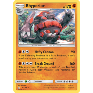 Rhyperior 95/214 Pokemon TCG Sun & Moon Unbroken Bonds