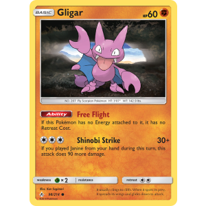 Gligar 98/214 Pokemon TCG Sun & Moon Unbroken Bonds