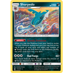 Sharpedo 111/214 Pokemon TCG Sun & Moon Unbroken Bonds