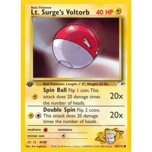 Lt. Surge's Voltorb 84/132 Pokemon TCG Gym Gym Heroes