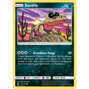 Sandile 114/214 Pokemon TCG Sun & Moon Unbroken Bonds