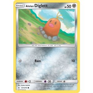 Alolan Diglett 121/214 Pokemon TCG Sun & Moon Unbroken Bonds