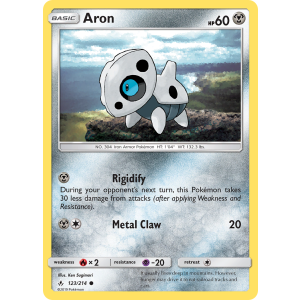 Aron 123/214 Pokemon TCG Sun & Moon Unbroken Bonds