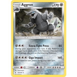 Aggron 125/214 Pokemon TCG Sun & Moon Unbroken Bonds