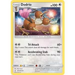 Dodrio 151/214 Pokemon TCG Sun & Moon Unbroken Bonds