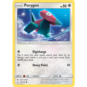 Porygon 154/214 Pokemon TCG Sun & Moon Unbroken Bonds