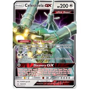 Rare Holo GX Celesteela-GX 163/214 Pokemon TCG Sun & Moon Unbroken Bonds