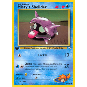 Misty's Shellder 89/132 Pokemon TCG Gym Gym Heroes