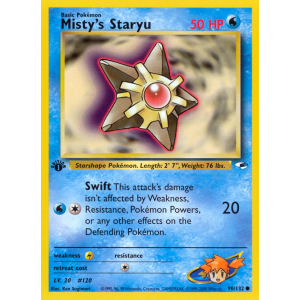 Misty's Staryu 90/132 Pokemon TCG Gym Gym Heroes