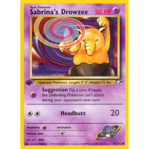 Sabrina's Drowzee 92/132 Pokemon TCG Gym Gym Heroes