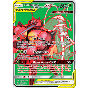 Rare Ultra Pheromosa & Buzzwole-GX 191/214 Pokemon TCG Sun & Moon Unbroken Bonds