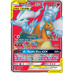 Rare Ultra Reshiram & Charizard-GX 194/214 Pokemon TCG Sun & Moon Unbroken Bonds