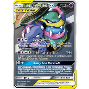 Rare Ultra Muk & Alolan Muk-GX 197/214 Pokemon TCG Sun & Moon Unbroken Bonds