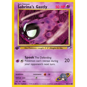 Sabrina's Gastly 93/132 Pokemon TCG Gym Gym Heroes