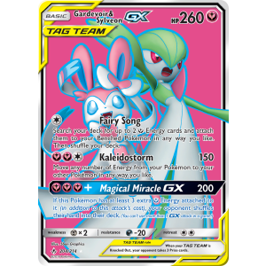 Rare Ultra Gardevoir & Sylveon-GX 204/214 Pokemon TCG Sun & Moon Unbroken Bonds