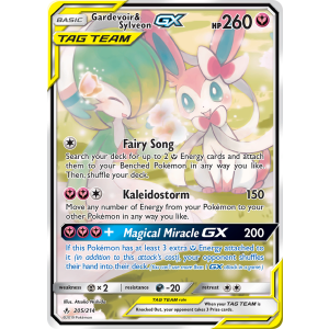 Rare Ultra Gardevoir & Sylveon-GX 205/214 Pokemon TCG Sun & Moon Unbroken Bonds