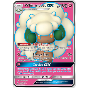 Rare Ultra Whimsicott-GX 206/214 Pokemon TCG Sun & Moon Unbroken Bonds