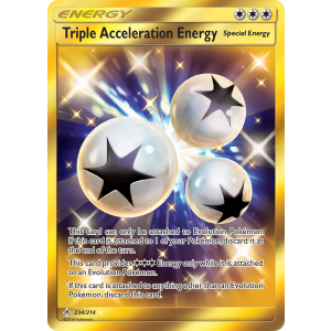 Rare Secret Triple Acceleration Energy 234/214 Pokemon TCG Sun & Moon Unbroken Bonds