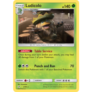 Ludicolo 2/18 Pokemon TCG Sun & Moon Detective Pikachu