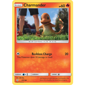 Charmander 4/18 Pokemon TCG Sun & Moon Detective Pikachu