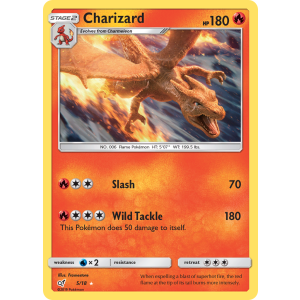 Rare Ultra Charizard 5/18 Pokemon TCG Sun & Moon Detective Pikachu