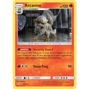 Arcanine 6/18 Pokemon TCG Sun & Moon Detective Pikachu