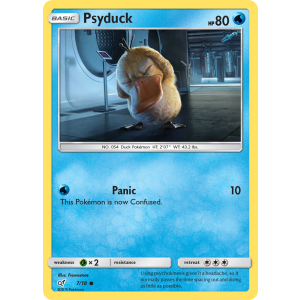 Psyduck 7/18 Pokemon TCG Sun & Moon Detective Pikachu