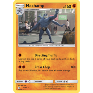 Machamp 13/18 Pokemon TCG Sun & Moon Detective Pikachu